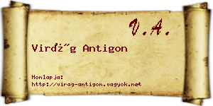 Virág Antigon névjegykártya